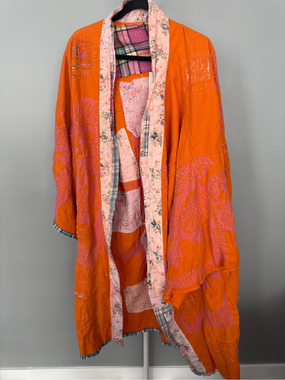 Magnolia Pearl Dharma Dragon Embroidered Kimona Jacket 809 Marmalade - Picture 4 of 6